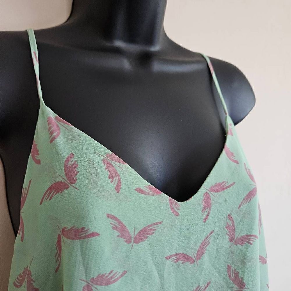 Show Me Your MuMu Sheer Bird Print Tank Top - Picture 2 of 8